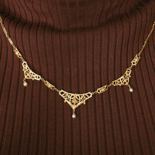 Collier Collier Draperie Perles 58 Facettes