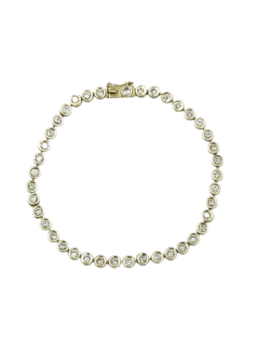 Bracelet Bracelet or jaune et diamants 58 Facettes