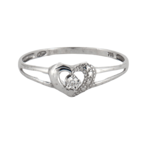 Bague 57 Bague Coeur Diamant 58 Facettes EL2-41