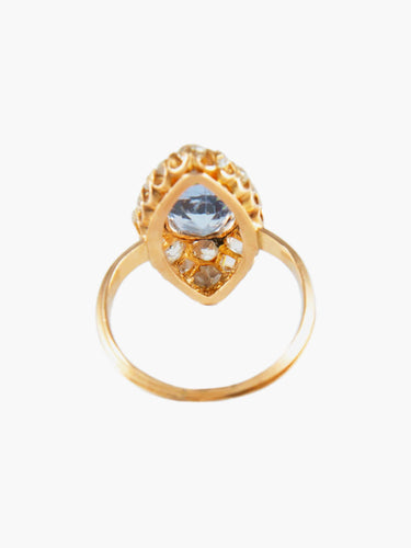 Bague Bague marquise saphir diamants. 58 Facettes