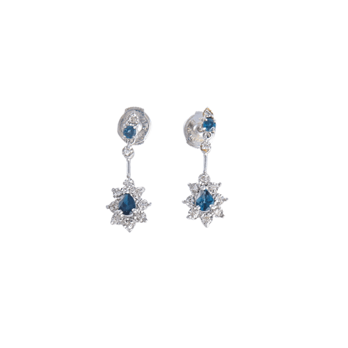 Boucles d'oreilles Boucles d'oreilles Saphirs & Diamants 58 Facettes JE34