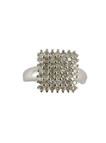 Bague Bague pavage diamants en or blanc 58 Facettes