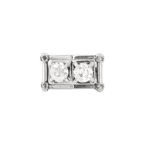 Bague 49.5 Bague Art Déco Platine Or gris Diamants 58 Facettes