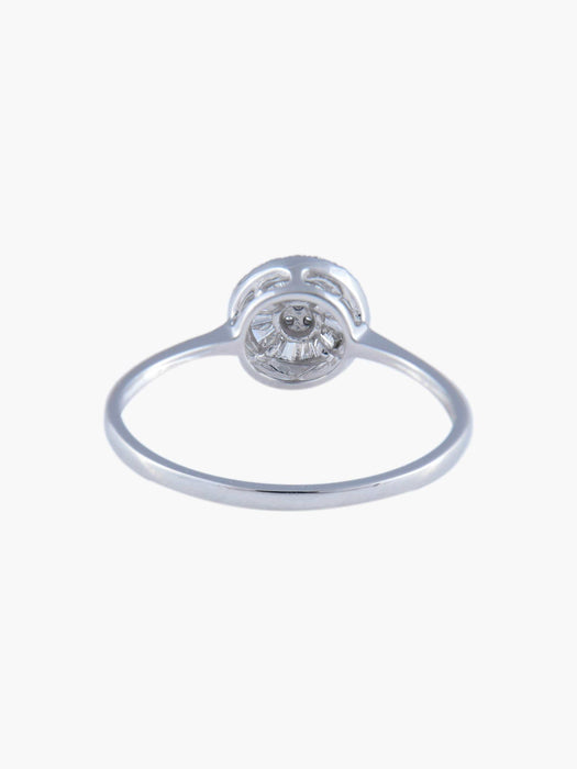 Bague 54 Bague Lucky One Ronde Serti illusion 58 Facettes