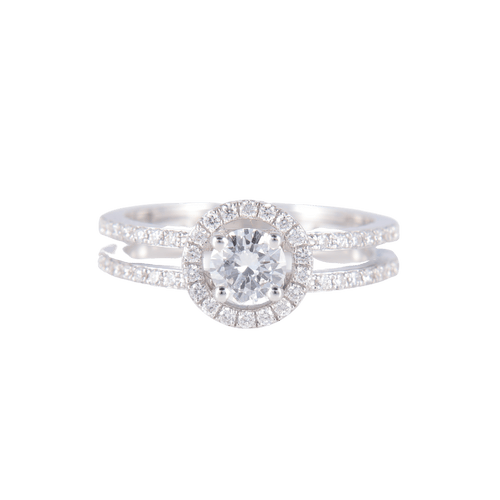 Bague Bague Solitaire Diamant 0.43ct Couleur D 58 Facettes 1