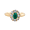 Bague 61 Bague Marguerite Emeraude Diamants 58 Facettes 82