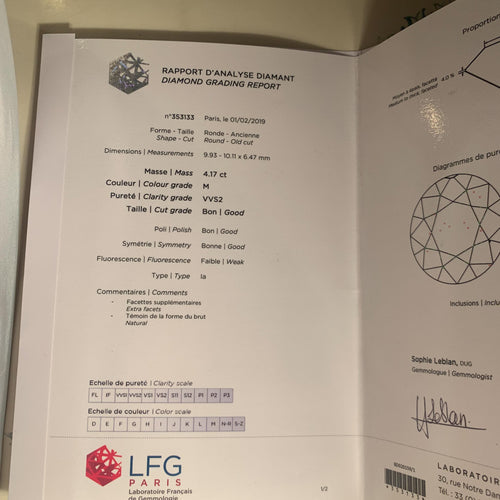 Gemstone Diamant 4.17cts 58 Facettes