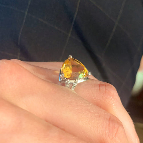 Bague 49 MAUBOUSSIN - Bague Citrine Diamants 58 Facettes