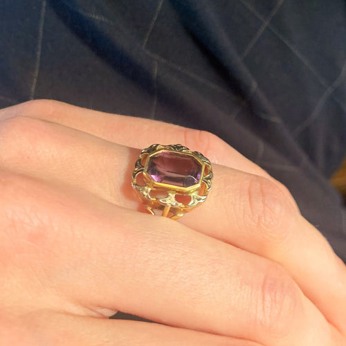 Bague 52 Bague Pierre mauve 58 Facettes