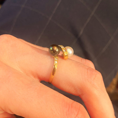 Bague 51 Bague Toi & Moi Perles 58 Facettes