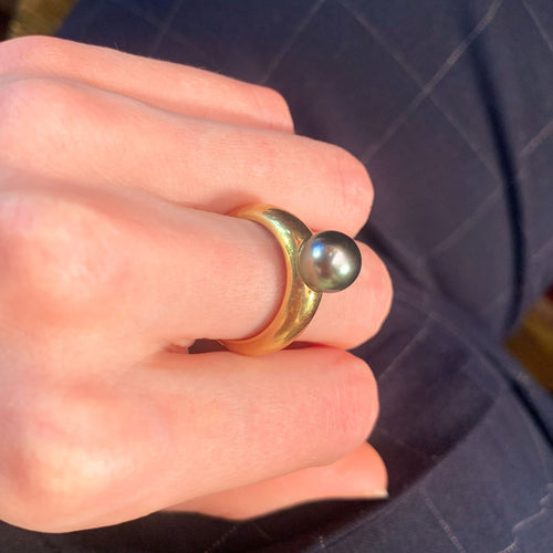 Bague 53 Bague Perle de Tahiti 58 Facettes