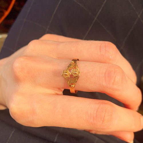 Bague 59 Bague Duo de Fleurs 58 Facettes