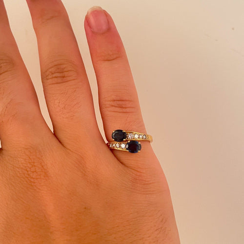 Bague 51 Bague Toi & Moi Saphirs 58 Facettes 1