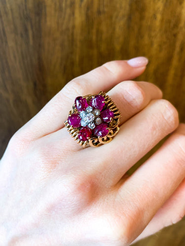 Bague 50 Bague Rubis et Diamants 58 Facettes