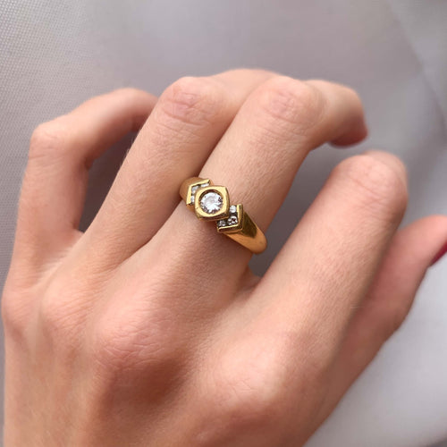 Bague 52.5 Bague Solitaire Diamants 58 Facettes JE155