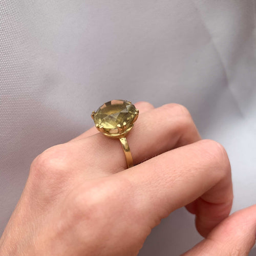 Bague 52 Bague Quartz jaune-brun 58 Facettes 85