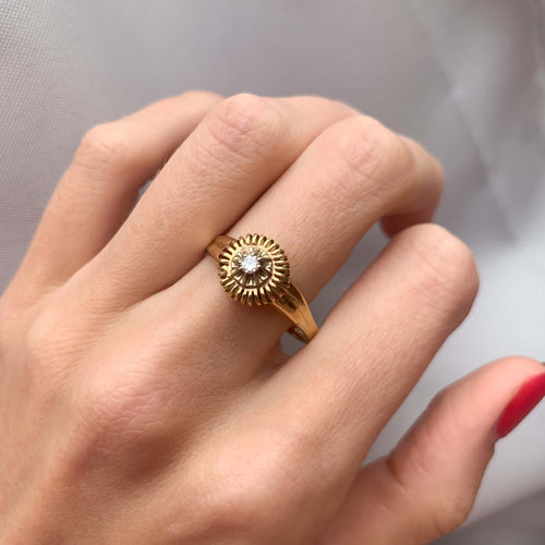 Bague 68 Bague Solitaire Diamant 0.10ct 58 Facettes JE105