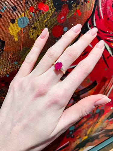 Bague 50 Bague Rubis Diamants baguette 58 Facettes