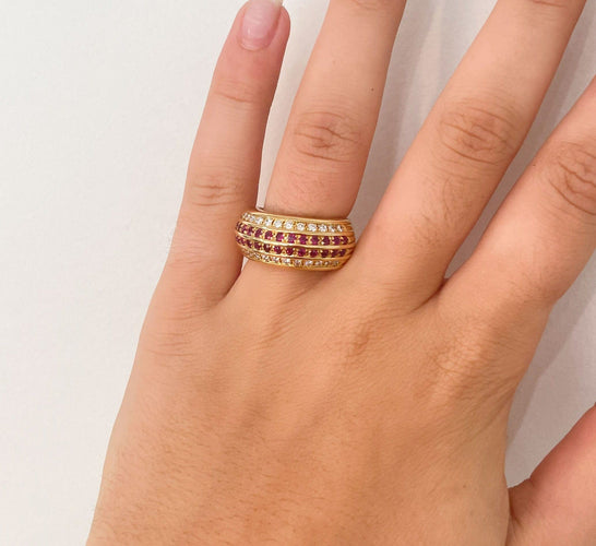 Bague 55 Bague Boule Rubis 58 Facettes