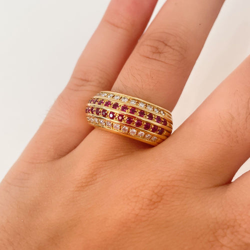 Bague 55 Bague Boule Rubis 58 Facettes