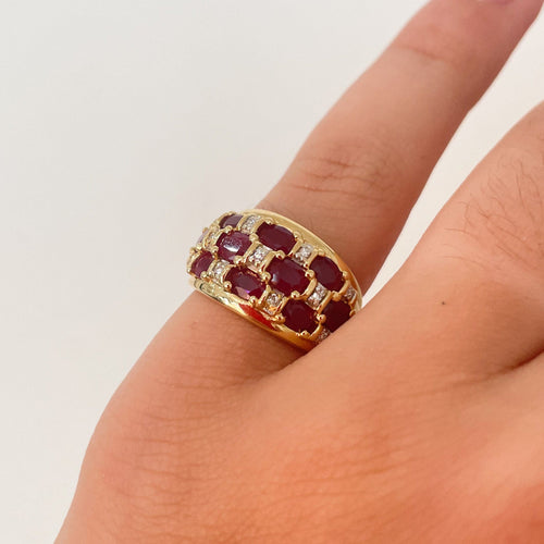 Bague 50 Bague Boule Rubis 58 Facettes