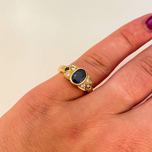 Bague Bague Jonc Saphir Emeraudes Diamants 58 Facettes 1