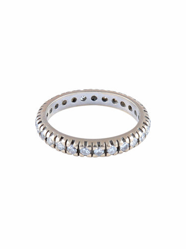 Bague 53 Alliance diamants or gris 58 Facettes