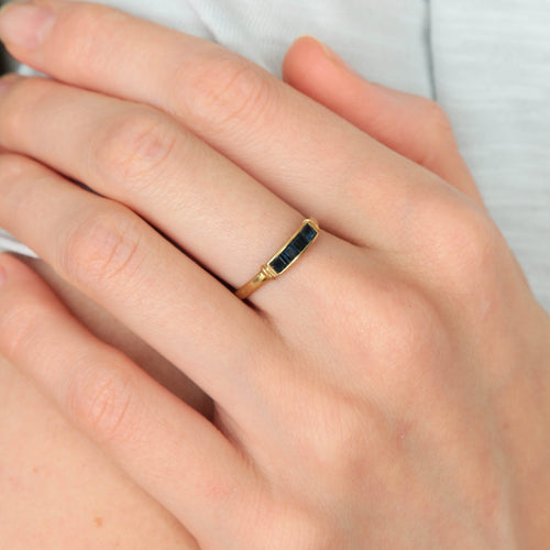 Bague Bague Jarretière Saphir Or jaune 58 Facettes