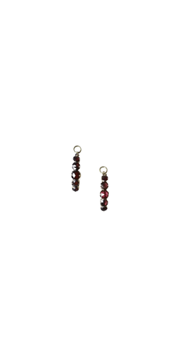 Boucles d'oreilles Boucles d'oreilles Poissardes Or jaune Grenats 58 Facettes
