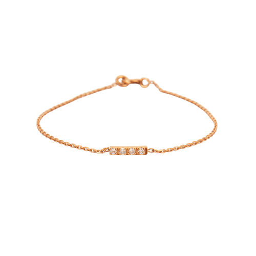 Bracelet Bracelet or rose diamants 58 Facettes