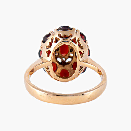 Bague 49.5 Bague Marguerite grenats 58 Facettes