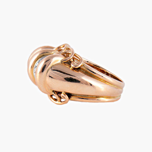 Bague 51.5 Bague or rose et diamants 58 Facettes P6L17