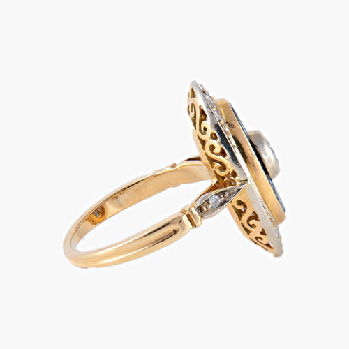 Bague 49.5 Bague années 1930 diamants et saphirs 58 Facettes P3L15