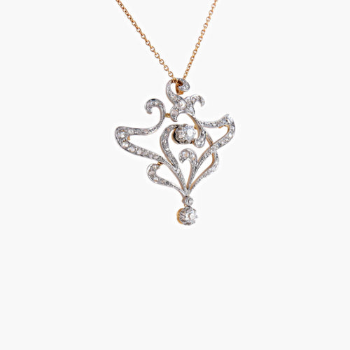 Collier Collier Art nouveau diamants 58 Facettes P3L6