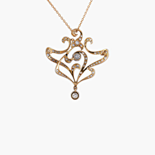 Collier Collier Art nouveau diamants 58 Facettes P3L6