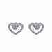 Boucles d'oreilles Boucles d'oreilles coeur diamants 58 Facettes P1L9