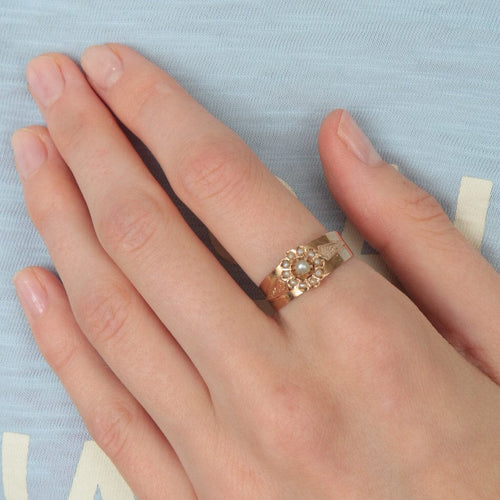 Bague 60 Bague Fleur Perles 58 Facettes JE232