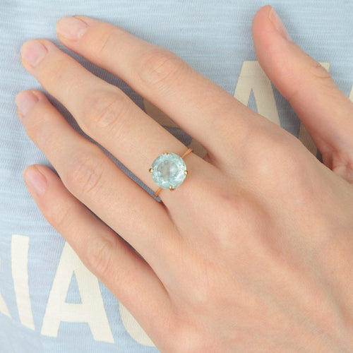 Bague 50 Bague Solitaire bleue 58 Facettes JE204