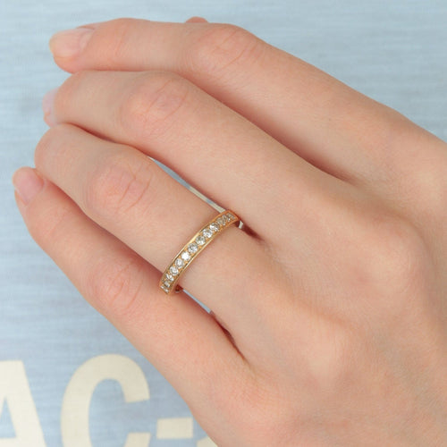 Bague 48 Demi-alliance Diamants 58 Facettes JE226