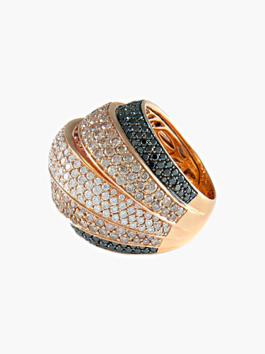 Bague 51.5 BAGUE PAVE OR ROSE 58 Facettes 422 50057