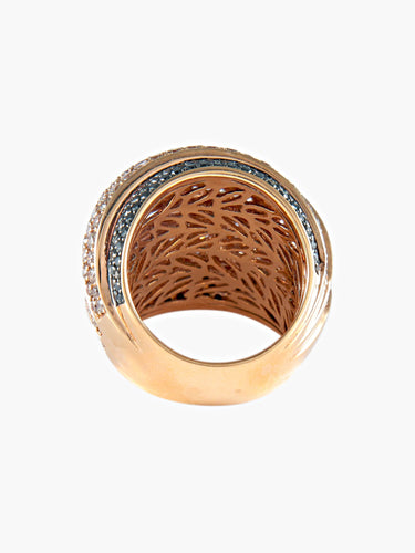 Bague 51.5 BAGUE PAVE OR ROSE 58 Facettes 422 50057