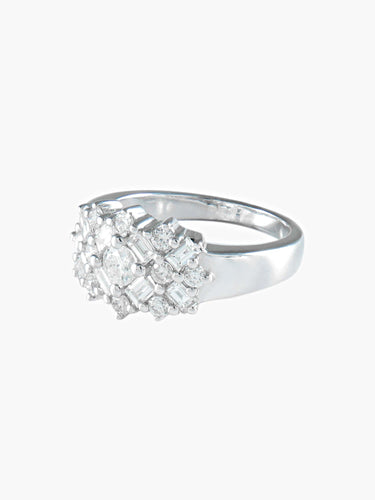 Bague 54 BAGUE OR GRIS - DIAMANTS 58 Facettes 422 50064