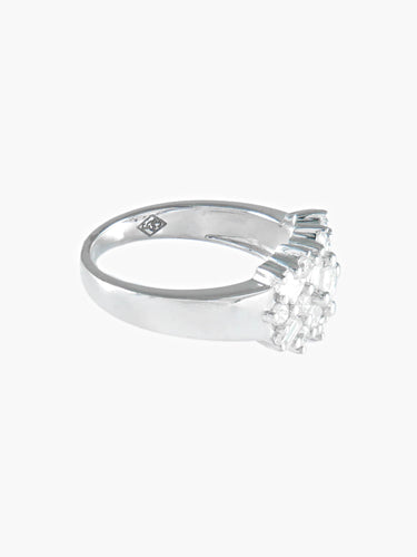 Bague 54 BAGUE OR GRIS - DIAMANTS 58 Facettes 422 50064