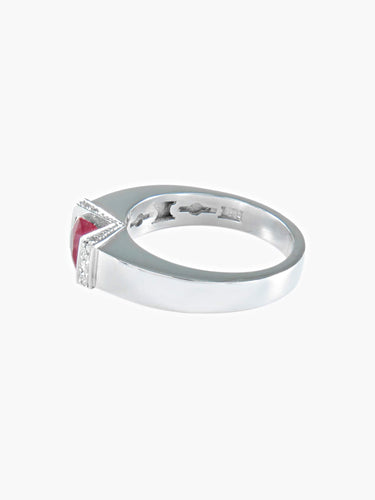 Bague 54 BAGUE RUBIS BERCEAU ET DIAMANTS 58 Facettes 419 50025