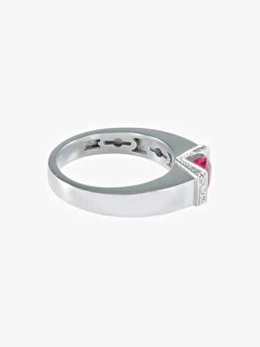 Bague 54 BAGUE RUBIS BERCEAU ET DIAMANTS 58 Facettes 419 50025