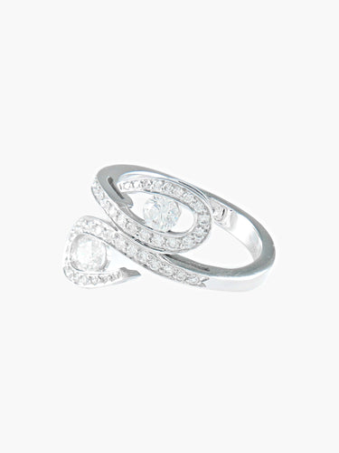 Bague 52.5 BAGUE OR GRIS TOUT DIAMANT 58 Facettes 422 00279