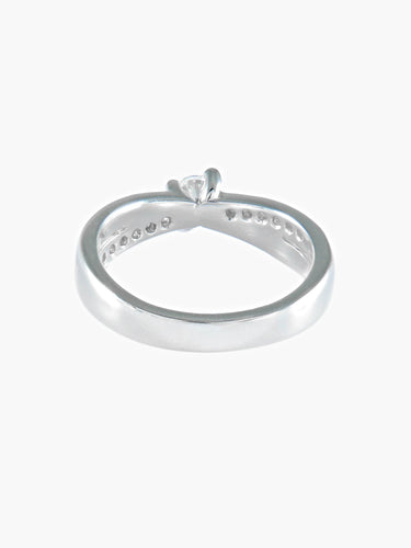 Bague 54 BAGUE SOLITAIRE OR GRIS 58 Facettes 41200261