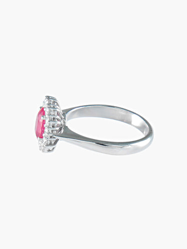 Bague 53 BAGUE MARGUERITE RUBIS DIAMANTS 58 Facettes 410 50000