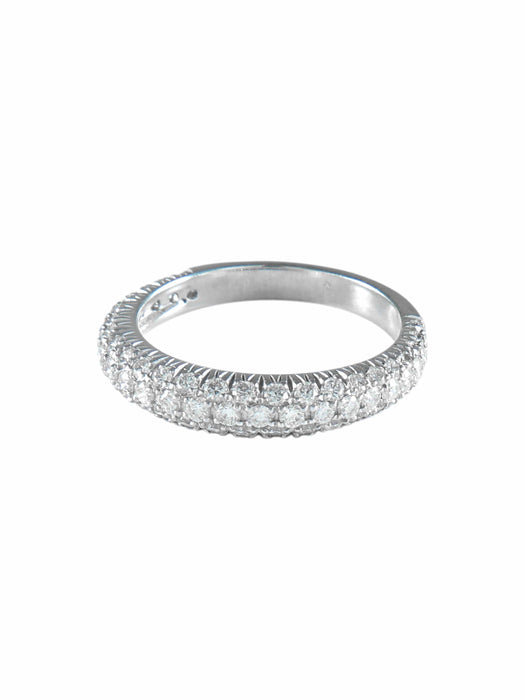 Bague 54 BAGUE OR BLANC JONC/BRILLANTS 58 Facettes 412 50099