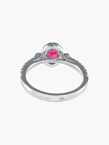 Bague 52 BAGUE RUBIS OR BLANC 58 Facettes 41950017